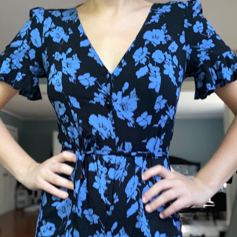 Forever21 Floral Romper with Tie